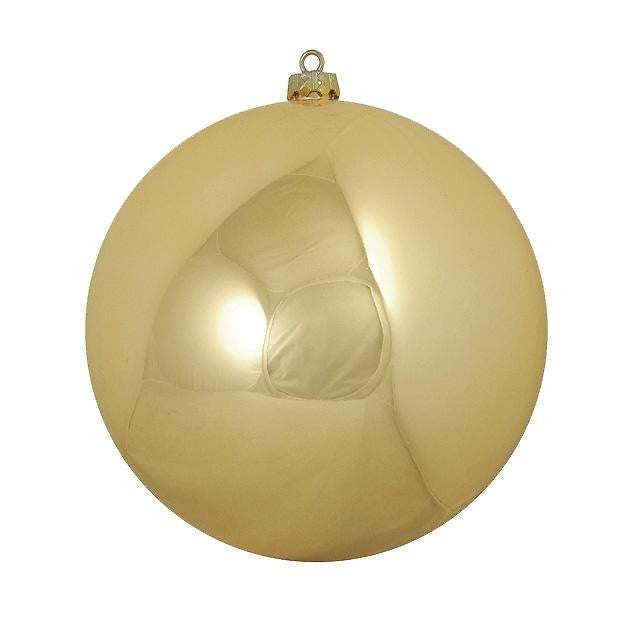 Shatterproof Shiny Vegas Gold UV Resistant Commercial Christmas Ball Ornament 4" (100mm)