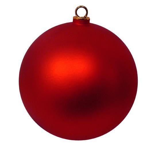 Shatterproof Matte Red Hot Commercial Christmas Ball Ornament 12" (300mm)