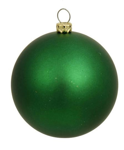 Shatterproof Matte Xmas Green Christmas Ball Ornament 4" (100mm)