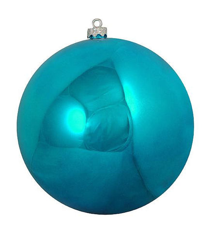 Shatterproof Shiny Turquoise Blue Christmas Ball Ornament 8" (200mm)