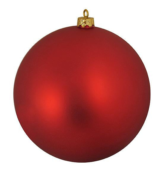 Shatterproof Matte Red Hot UV Resistant Commercial Christmas Ball Ornament 8" (200mm)