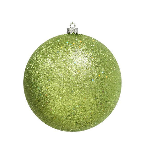 Lime Green Holographic Glitter Shatterproof Christmas Ball Ornament 8" (200mm)