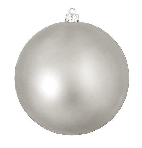 Shatterproof Matte Light Gunmetal Gray UV Resistant Commercial Christmas Ball Ornament 8" (200mm)