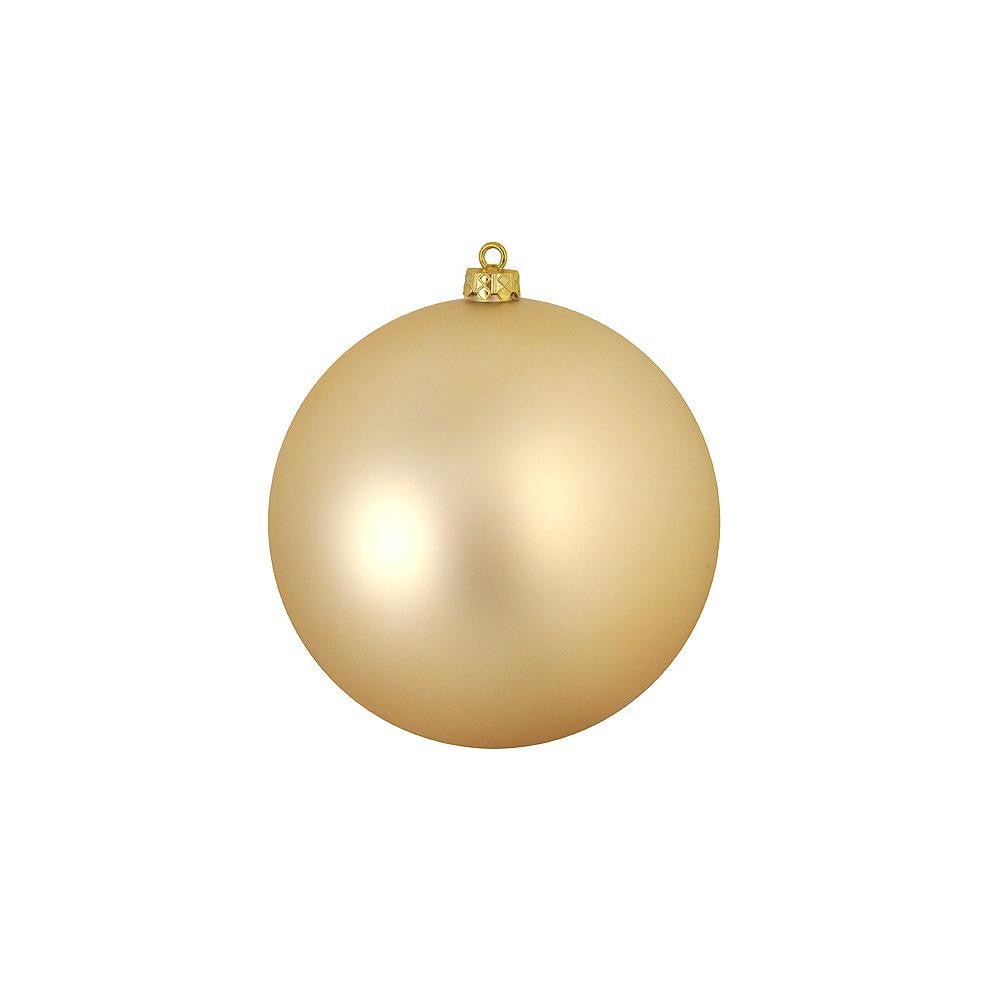 Shatterproof Matte Champagne Gold UV Resistant Commercial Christmas Ball Ornament 8" (200mm)