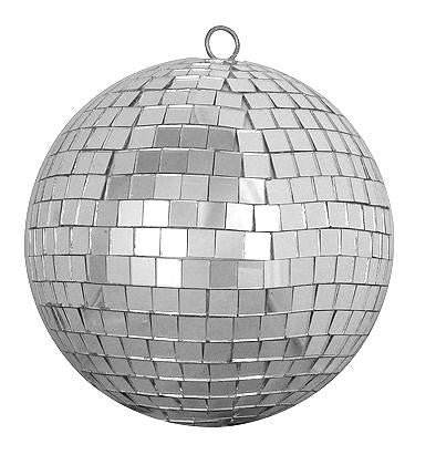 Shiny Silver Splendor Mirrored Glass Disco Ball Christmas Ornament 8" (200mm)