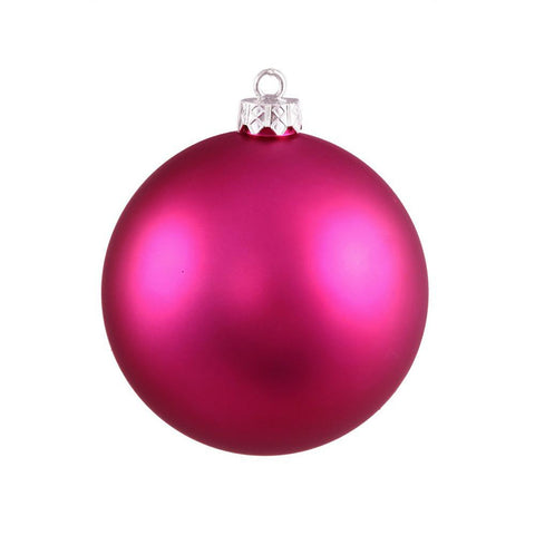 Shatterproof Matte Pink Magenta UV Resistant Commercial Christmas Ball Ornament 4" (100mm)