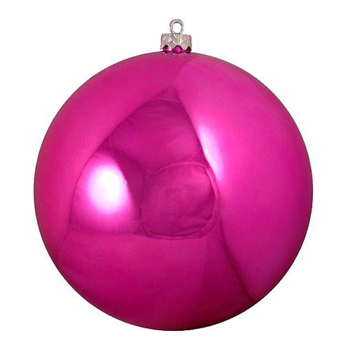 Shatterproof Shiny Pink Magenta UV Resistant Commercial Christmas Ball Ornament 4" (100mm)