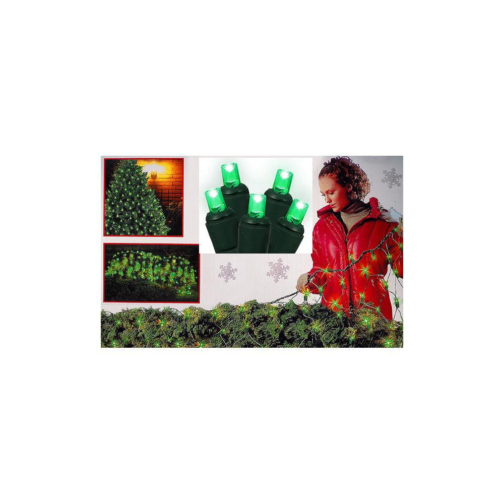 4' x 6' Green Wide Angle LED Net Style Christmas Lights - Green Wire