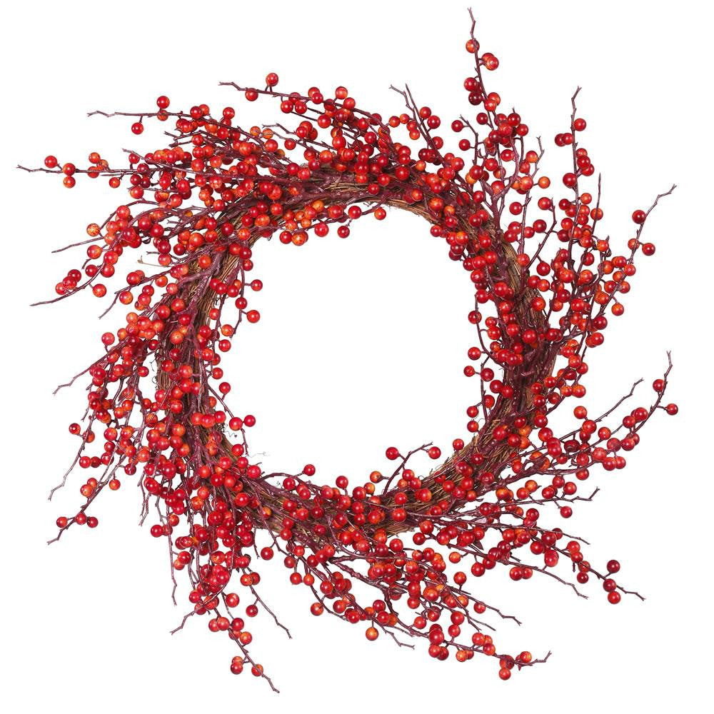 26" Vibrant Wild Fall Berry Artificial Christmas Wreath - Unlit