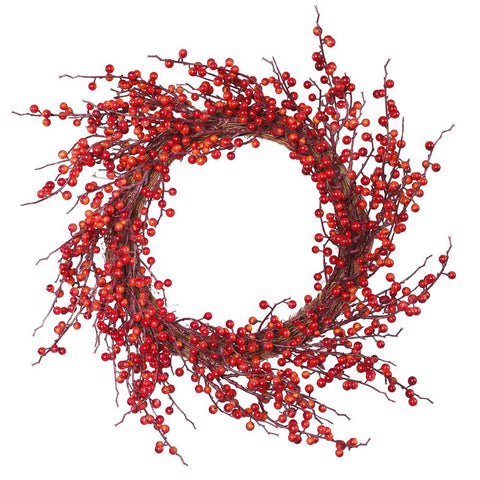 26" Vibrant Wild Fall Berry Artificial Christmas Wreath - Unlit