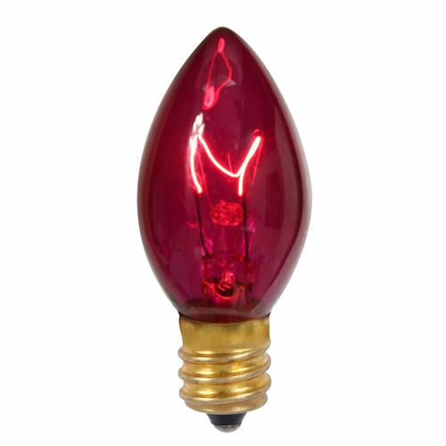 Pack of 25 Transparent Purple C7 Twinkle Replacement Christmas Light Bulbs