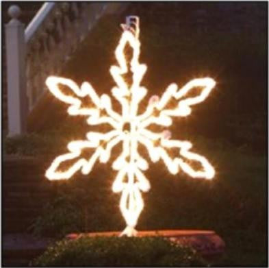 36" Lighted White Hanging Snowflake Christmas Decoration - Clear Lights