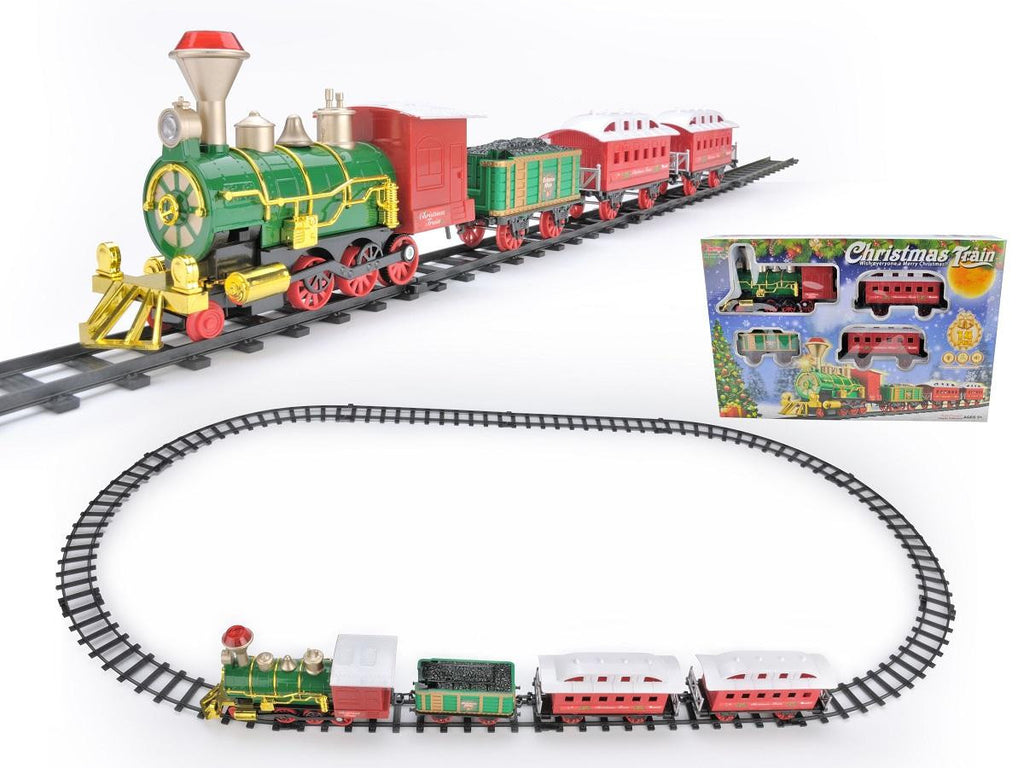 14-Piece Battery Operated Lighted & Animated Christmas Express Train Set with Sound