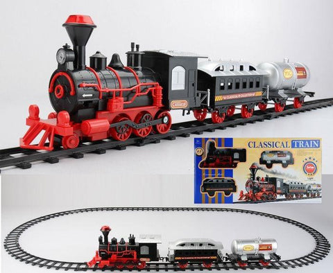 13-Piece Battery Operated Lighted & Animated Christmas Express Train Set with Sound