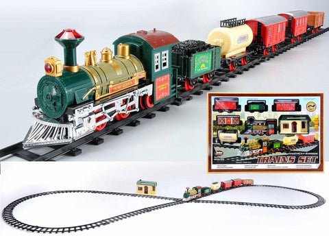 24-Piece Battery Operated Lighted & Animated Continental Express Train Set with Sound