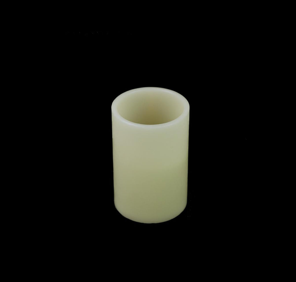 6" Ivory Battery Operated Flameless LED Lighted Flickering Wax Christmas Pillar Candle