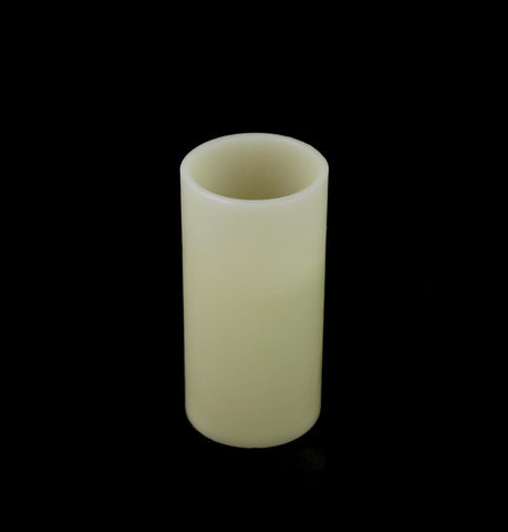 8" Ivory Battery Operated Flameless LED Lighted Flickering Wax Christmas Pillar Candle