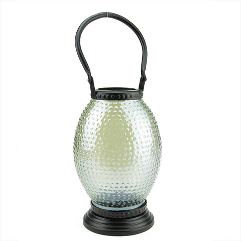 11" Decorative Hammered Luster Hobnail Glass Tea Light Candle Holder Lantern