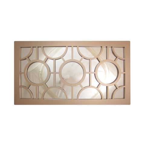 25.5" Oyster Gray Geometrical Circles Decorative Rectangular Wall Mirror