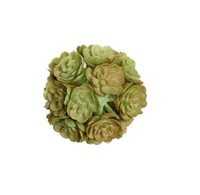 2" Pink and Light Green Decorative Artificial Mini Echeveria Succulent Orb