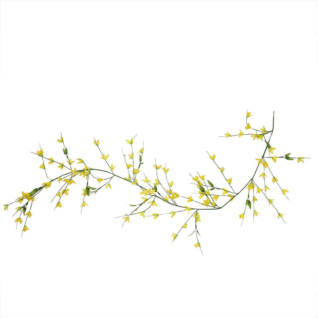 5' Green and Yellow Decorative Spring Floral Artificial Garland