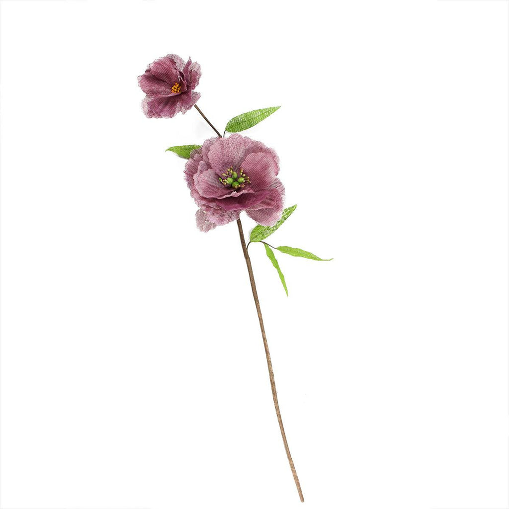 40" Pinkish Purple, Brown and Green Decorative Spring Floral Artificial Craft Spray