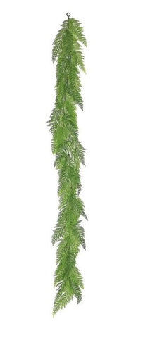 6' Decorative Green Artificial Fresh Narrow Fern Garland