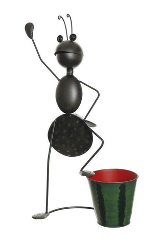 26" Espresso Brown Standing Garden Ant Decorative Spring Outdoor Planter