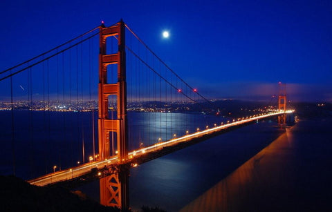 LED Lighted Famous San Francisco Golden Gate Bridge Canvas Wall Art 15.75" x 23.5"