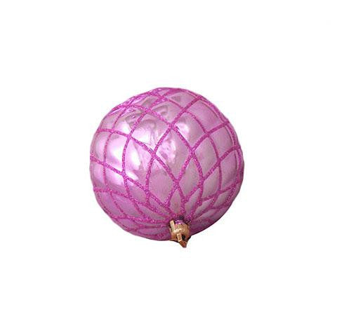 Shiny Bubblegum Pink Diamond Shatterproof Christmas Ball Ornament 3.75"