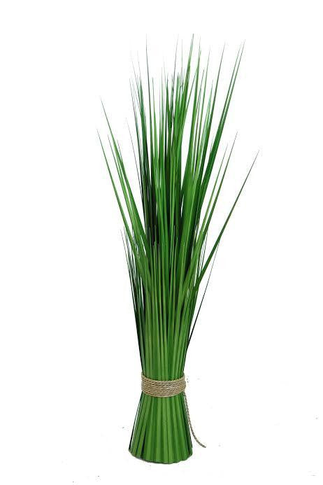 30.25" Green Artificial Onion Grass Bundle Wrapped with Decorative Tan Rope