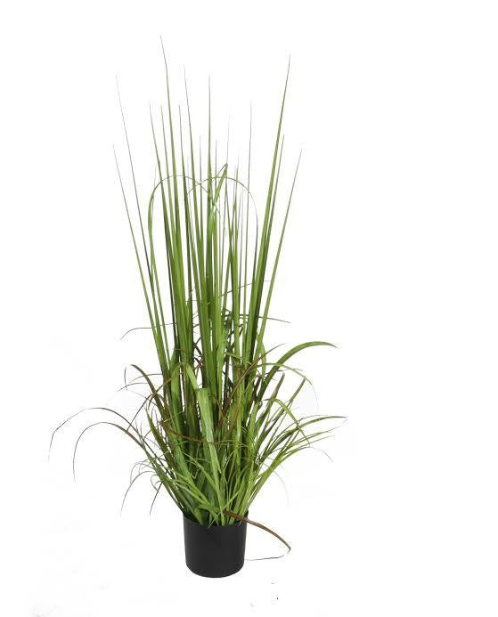 39" Potted Green and Red Artificial Onion Grass Plant Decoration