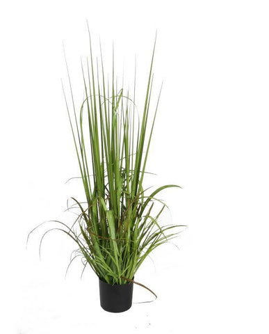 39" Potted Green and Red Artificial Onion Grass Plant Decoration