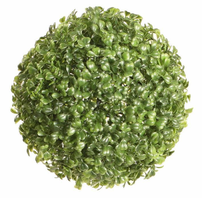 9" Decorative Outdoor Garden Artificial Two Tone Green Boxwood Ball