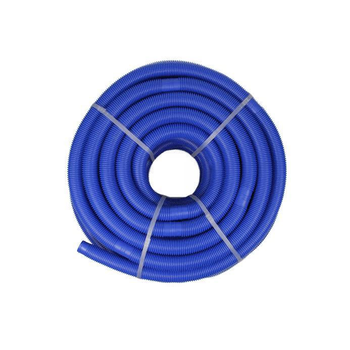 Blue Blow-Molded PE In-Ground Swimming Pool Cuttable Vacuum Hose - 147.5' x 1.5"