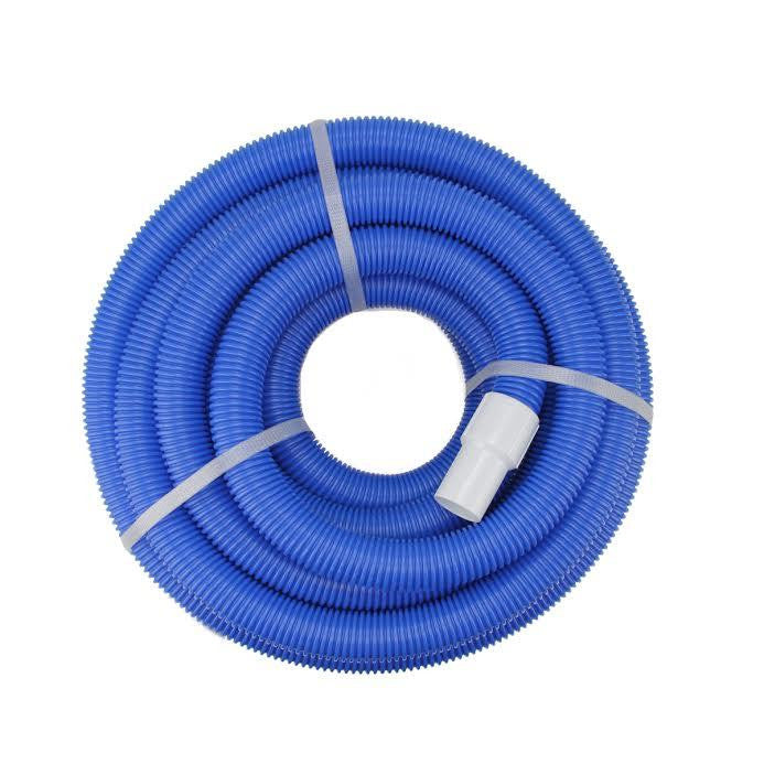 Blue Blow-Molded PE In-Ground Swimming Pool Vacuum Hose with Swivel Cuff - 50' x 1.5"