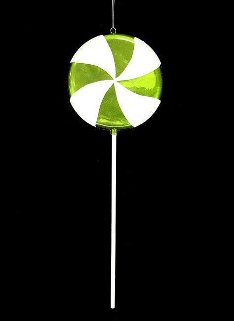 Large Candy Fantasy Lime Green Swirl Lollipop Christmas Ornament Decoration 22"