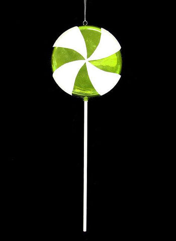 Large Candy Fantasy Lime Green Swirl Lollipop Christmas Ornament Decoration 22"