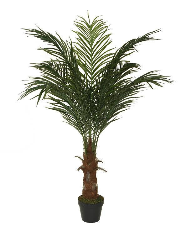 47.25" Decorative Potted Artificial Brown and Green Phoenix Palm Tree