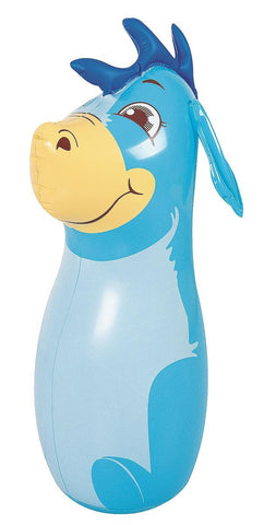 34" Blue Three-Dimensional Donkey Inflatable Children's Bop Bag