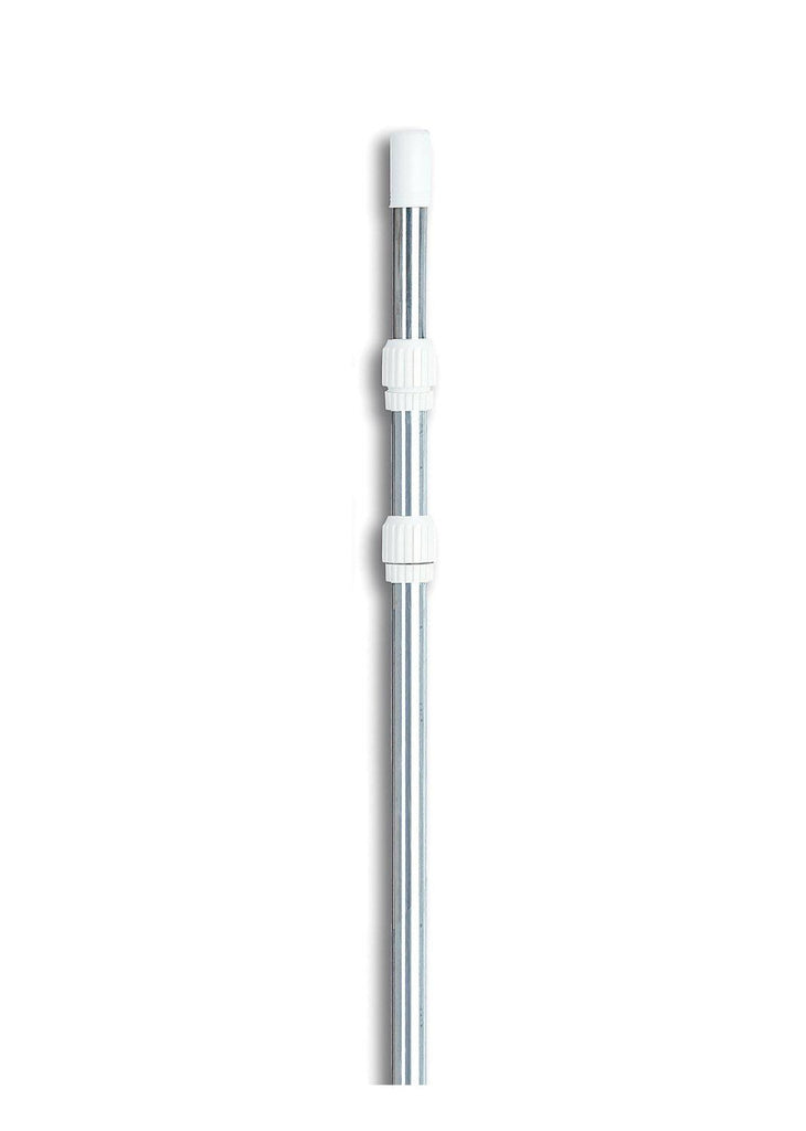 5-15' Adjustable Silver Aluminum Swimming Pool Telescopic Pole for Vacuums & Skimmers