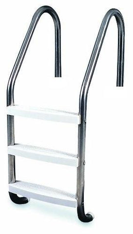 52" Three Step Stainless Steel In-Ground Swimming Pool Deck Ladder