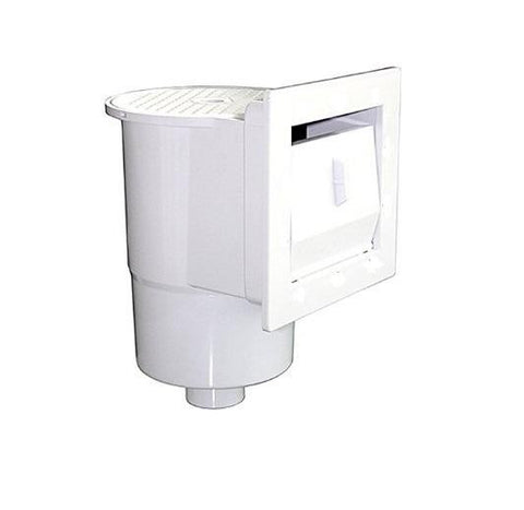 12.5" White Thru-Wall Skimmer for Above-Ground Swimming Pool with Decorative Face Plate