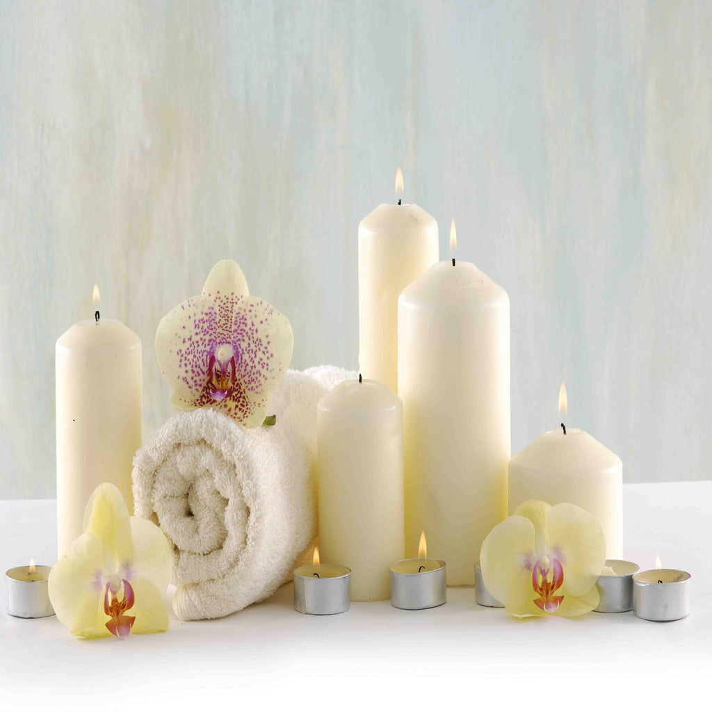 LED Lighted Candle Orchid Spa Inspired Canvas Wall Art 11.75" x 15.75"