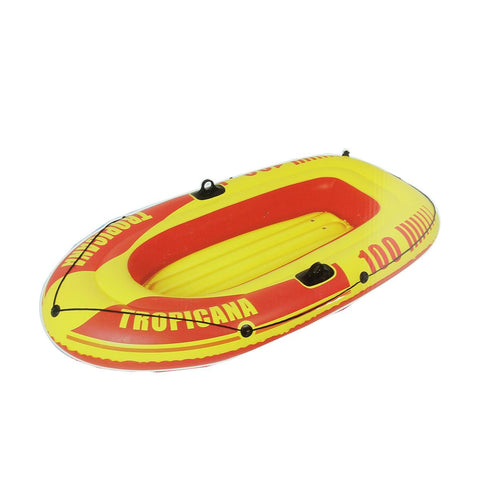 72" Red and Yellow "Tropicana 100" Inflatable Single Person Boat