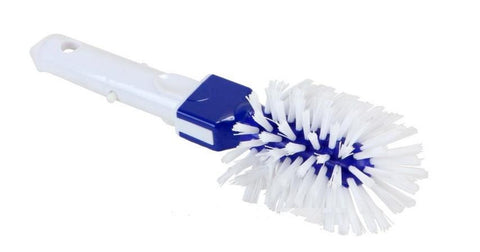 11" Blue and White Swimming Pool and Spa Corner Scrub Brush