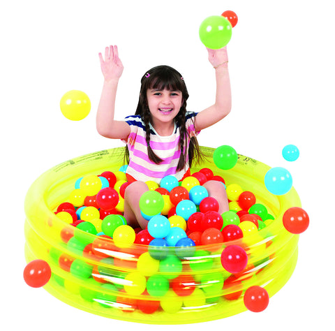 36" Transparent Yellow Inflatable Children's Play Pool Ball Pit