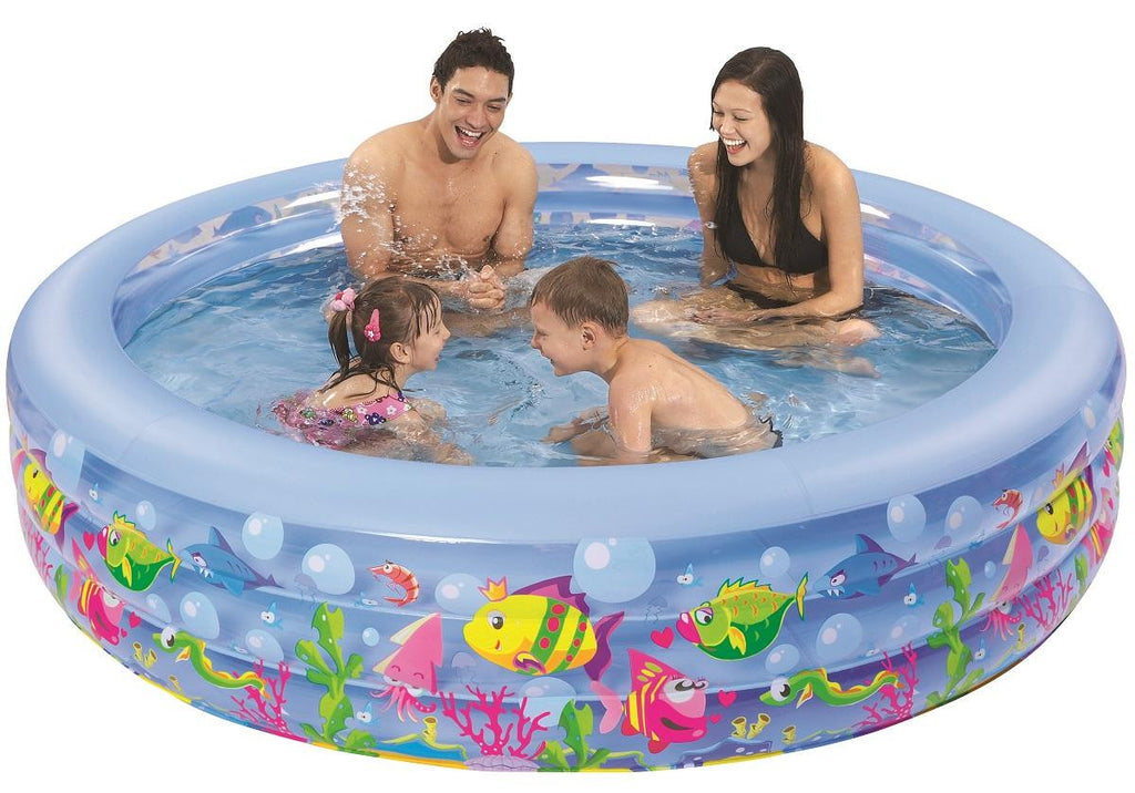 73" Round Sea Life Themed Inflatable Children's Swimming Pool