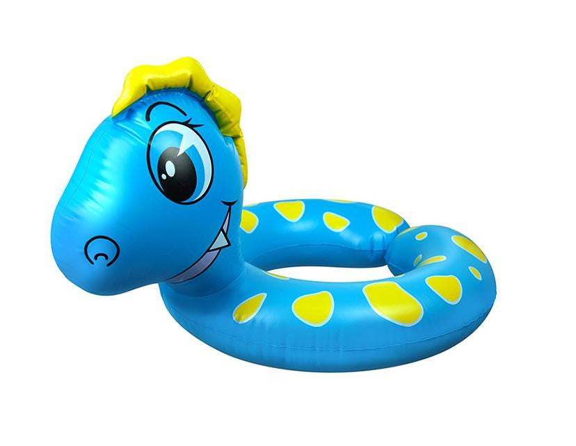 24" Blue and Yellow Dragon Children's Inflatable Swimming Pool Split Ring Inner Tube