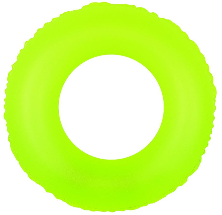 30" Classic Round Neon Yellow Inflatable Swimming Pool Inner Tube Ring Float